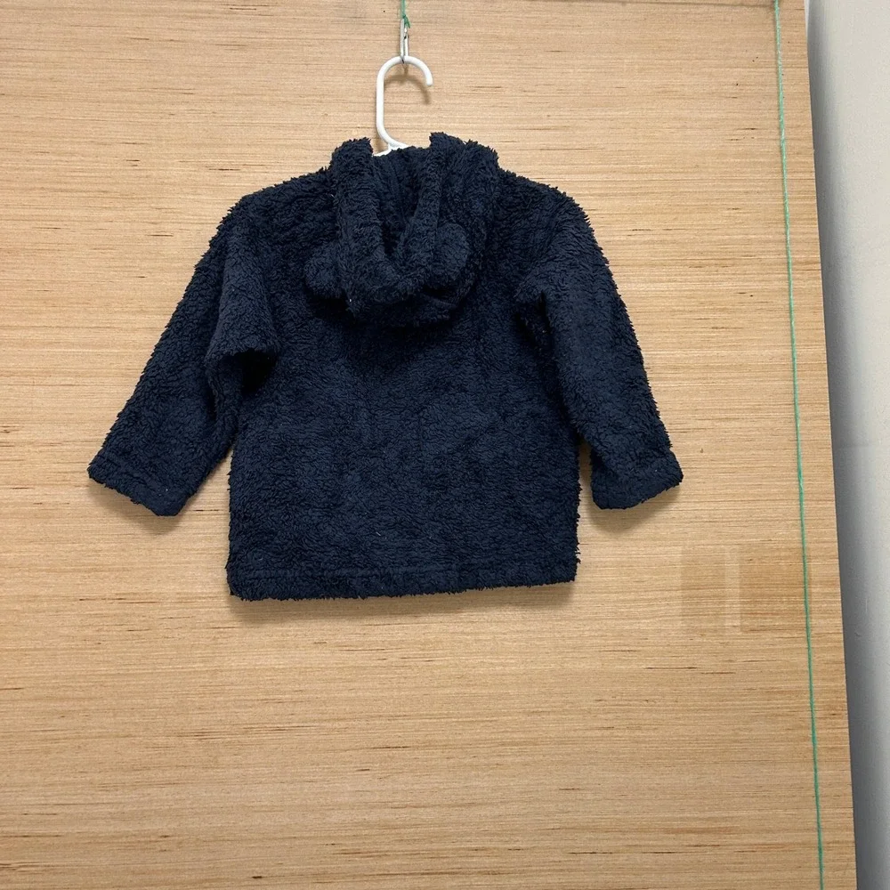 Patagonia Baby Furry Friends Hooded Fleece Jacket Navy Blue 12-18M 60155